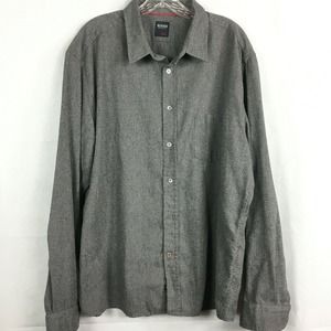 Benson Shirt Mens Sz XXL Gray Turkish Cotton Flannel Long Sleeve Button Up‎